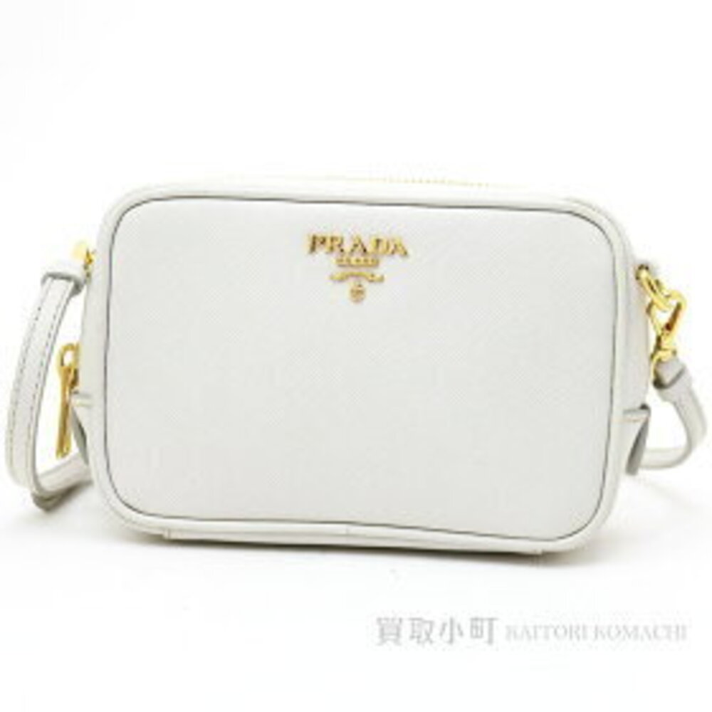 PRADA Saffiano Metal Logo Pochette Calfskin shoulder bag smartphone camera case